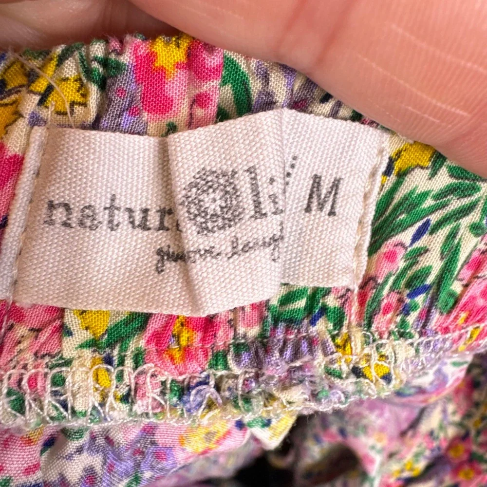 Natural Life Floral Patchwork Maxi Skirt Womens Medium Multicolor Boho Rayon